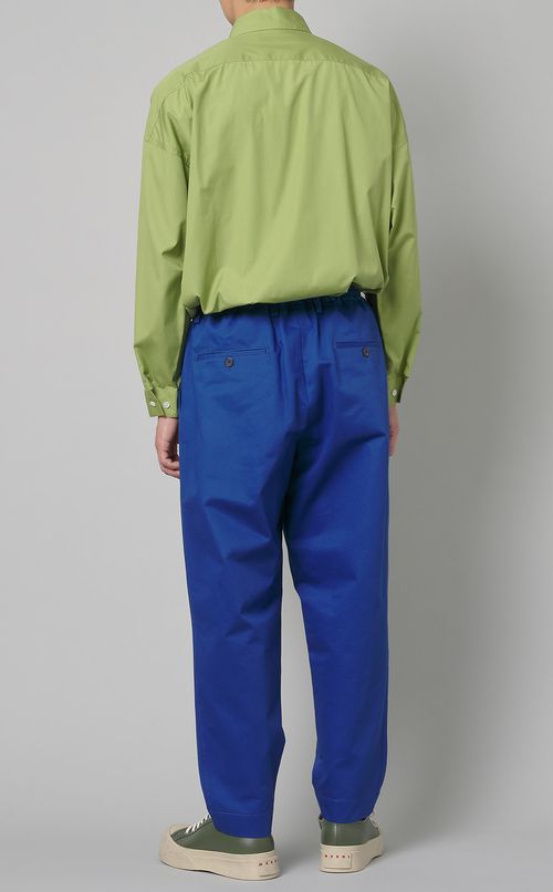 コットンギャバジンタックパンツ