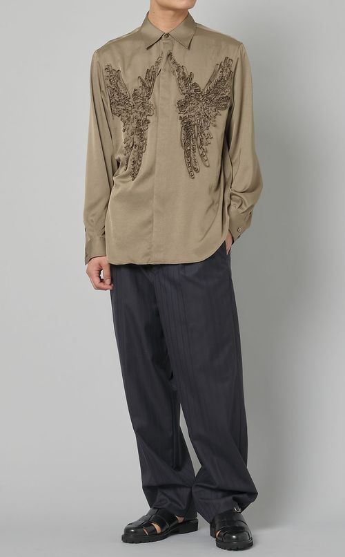 バードエンブロイダリーシャツ