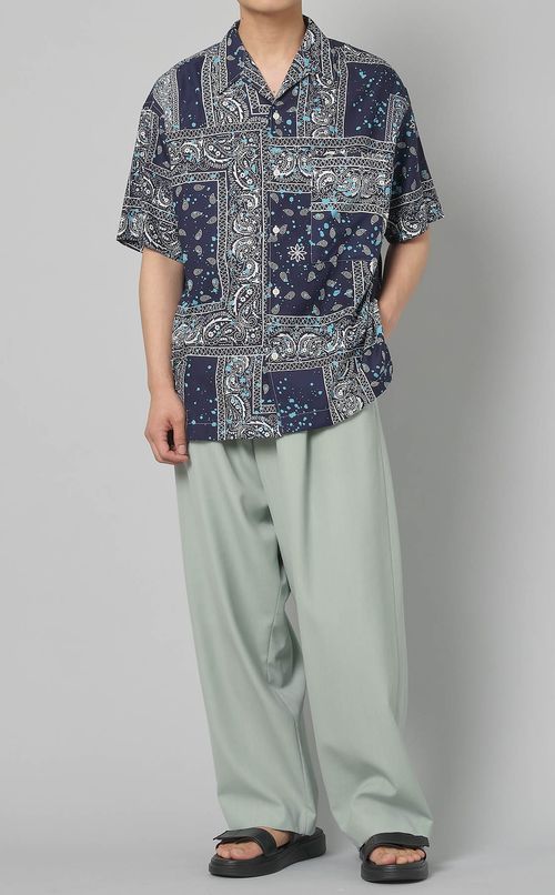 バンダナプリントショートスリーブシャツ