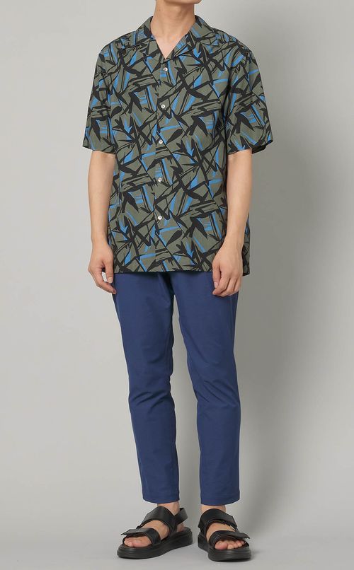 バティック柄ショートスリーブシャツ