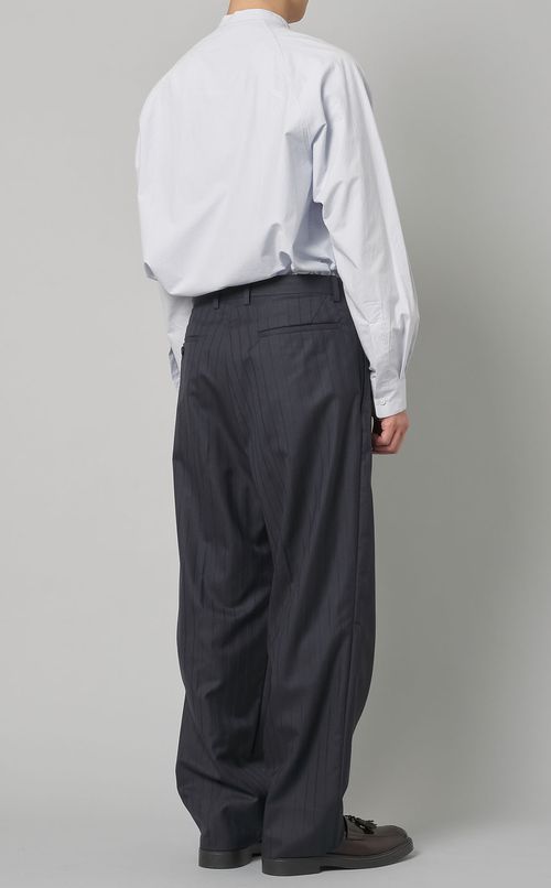 ストライプウールテーラードトラウザーズ