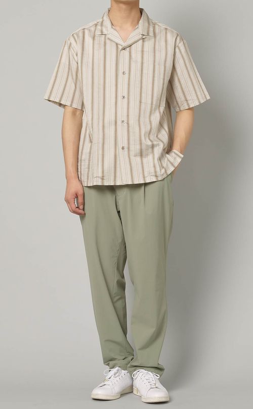 エアファインストライプオープンシャツ