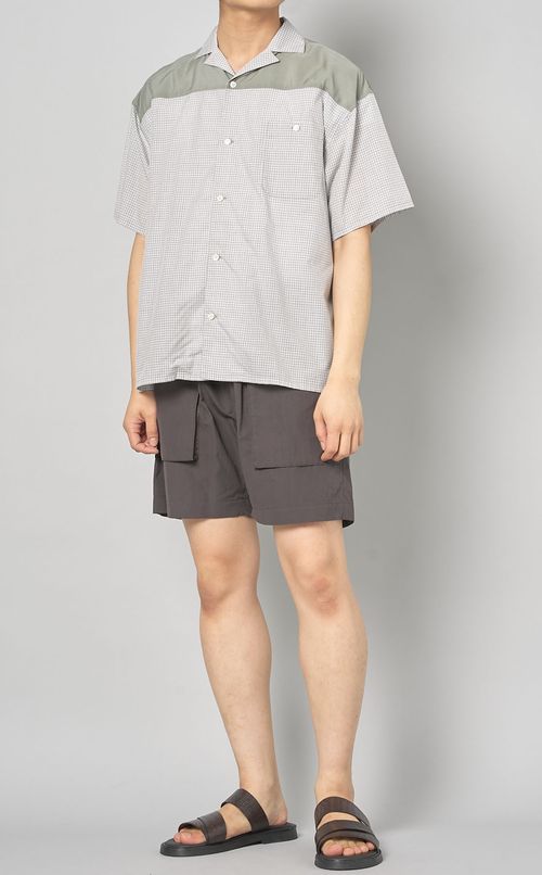 チェックワイドオープンシャツ