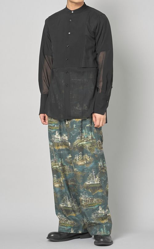 ウールシアーボイルタキシードシャツ