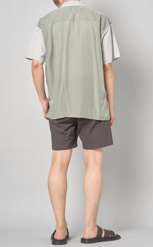 チェックワイドオープンシャツ