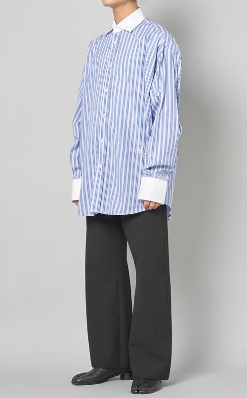 ストライプクレリックビッグシャツ