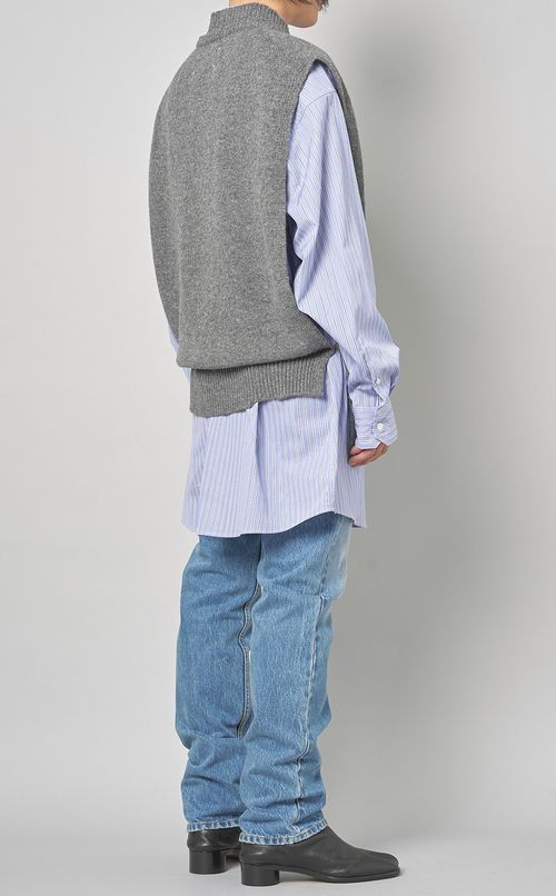 サイドスリットVネックニットベスト