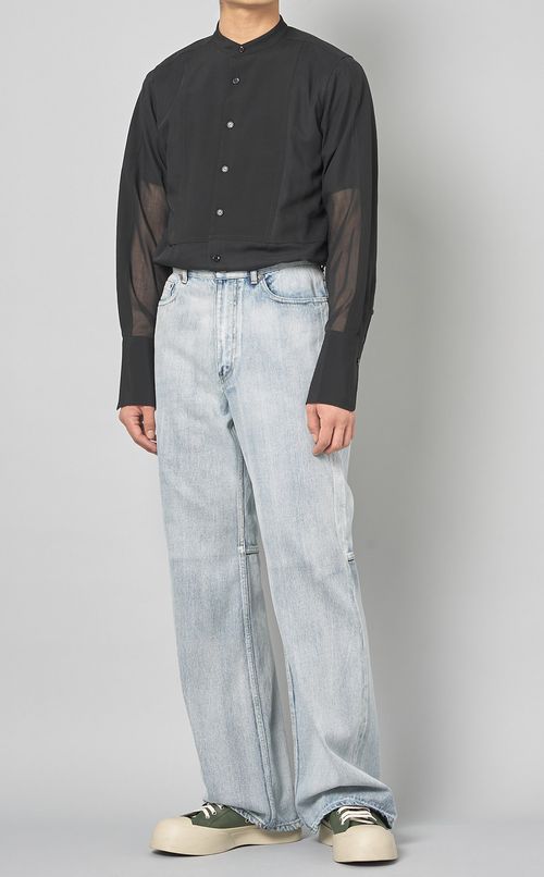 ウールシアーボイルタキシードシャツ