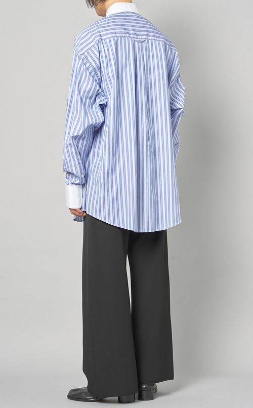 ストライプクレリックビッグシャツ