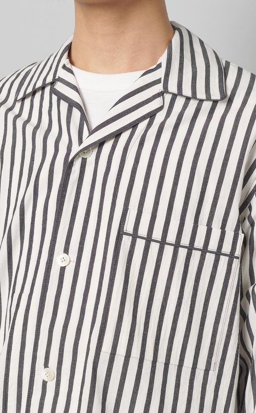 ストライプパジャマシャツ