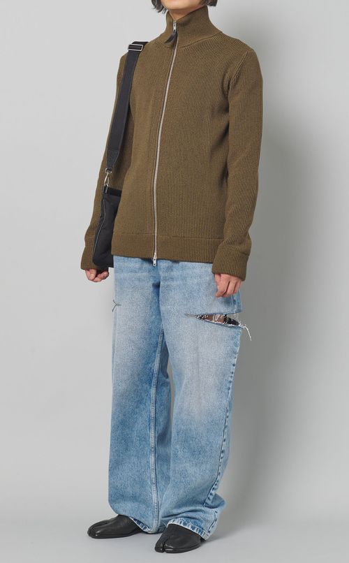 サイドスリット5ポケットデニムパンツ