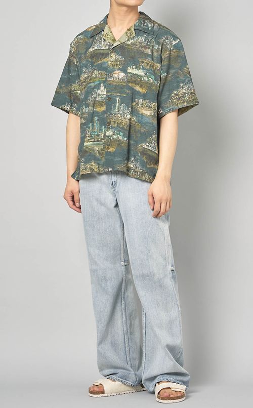 ランドスケーププリントハーフシャツ