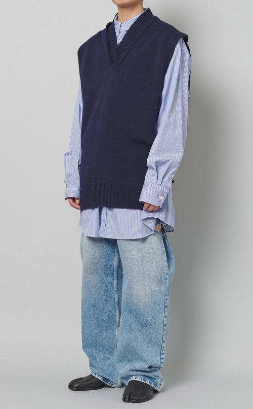 クラシックストライプビッグシャツ