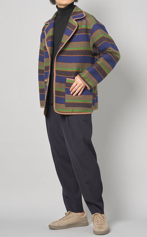 ランダムボーダーブルゾン