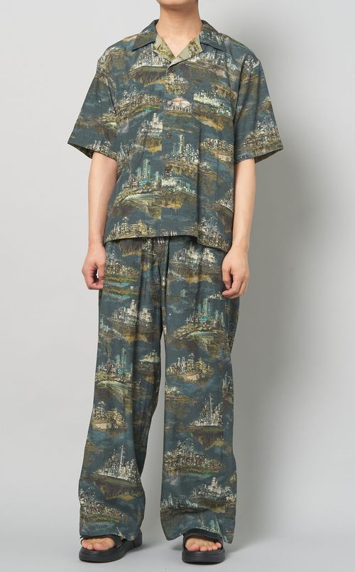 ランドスケーププリントハーフシャツ