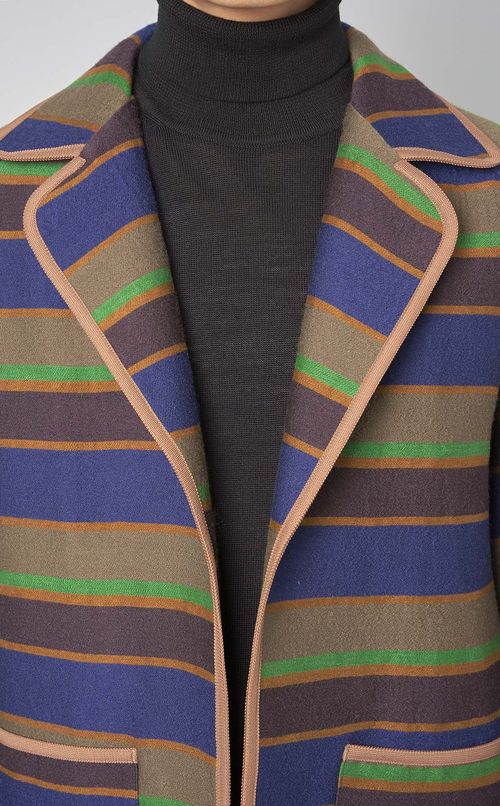 ランダムボーダーブルゾン