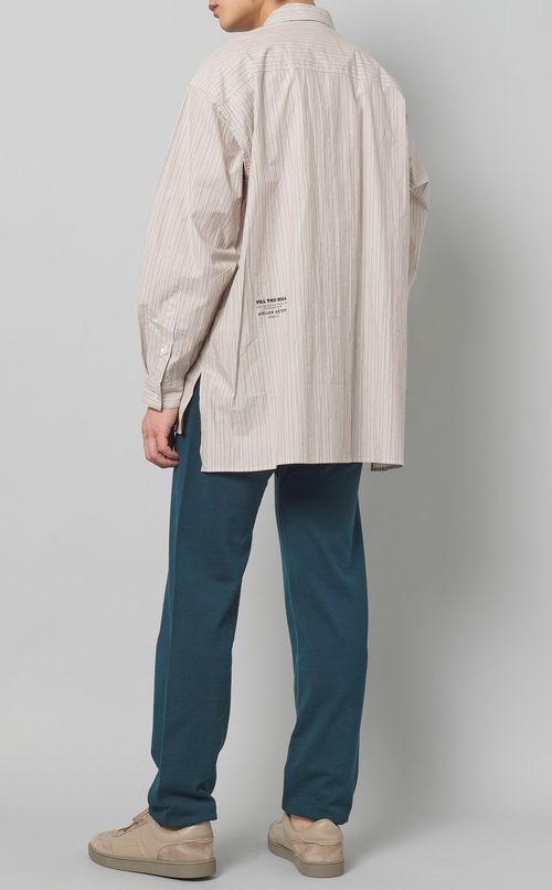 ストライプオーバーシャツ