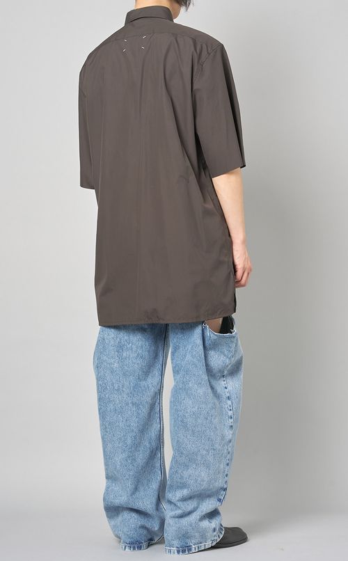 コットンポプリンショートスリーブシャツ