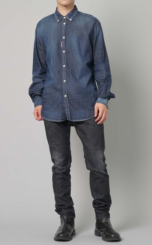 ストレッチブラックデニムパンツ