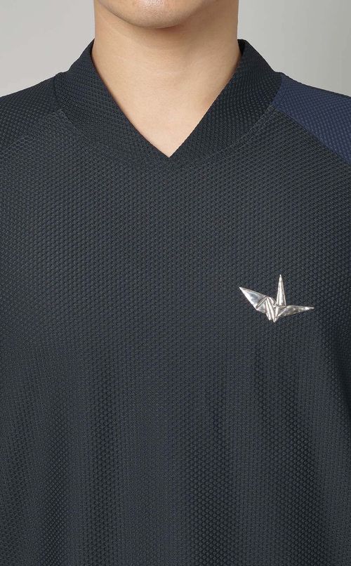 【手洗い可】メッシュモックTシャツ