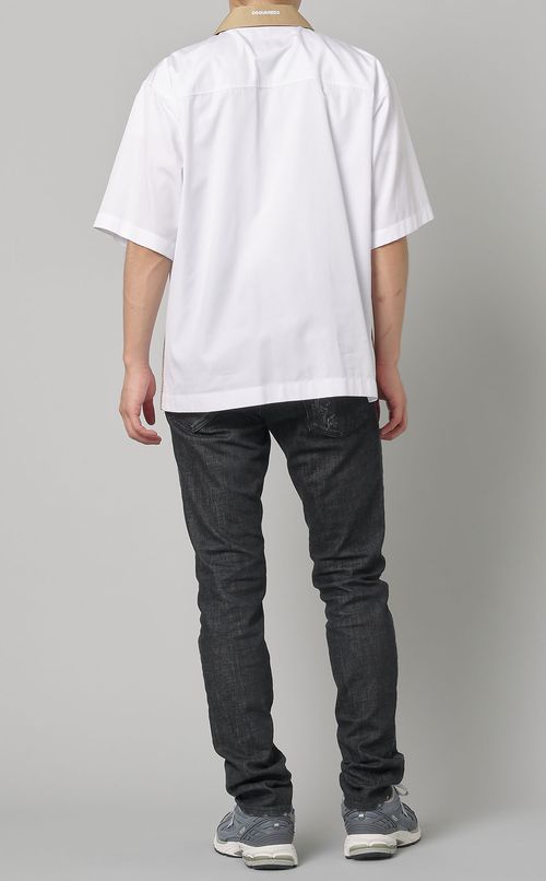 コットンバイカラーハワイシャツ