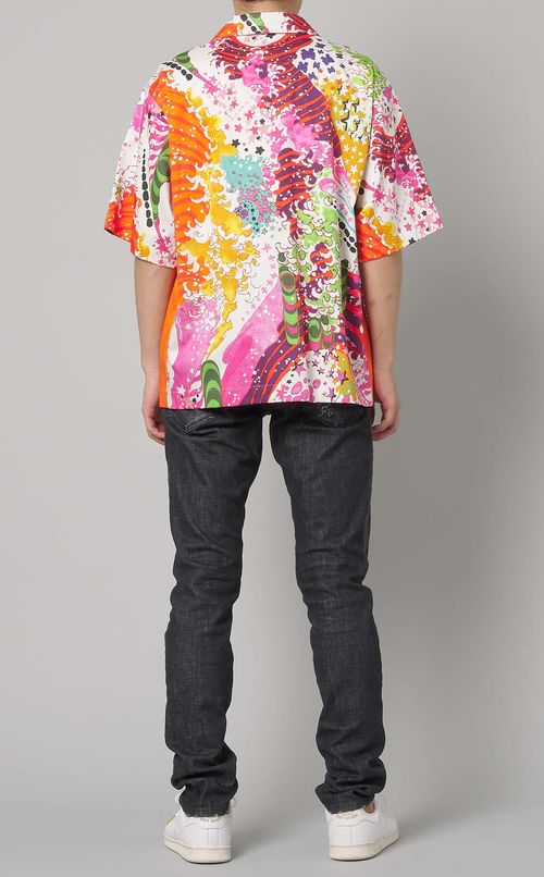 サイケデリックプリントハワイシャツ