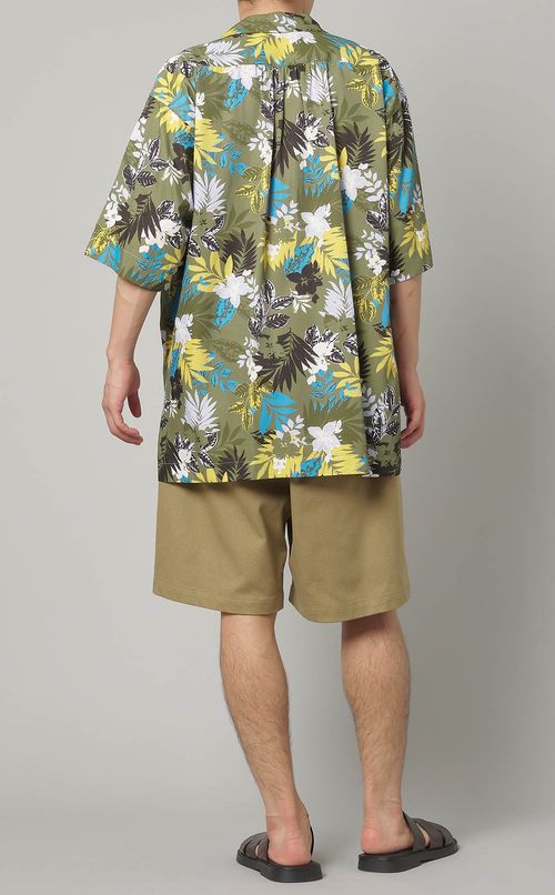 ツイルプリントアロハシャツ