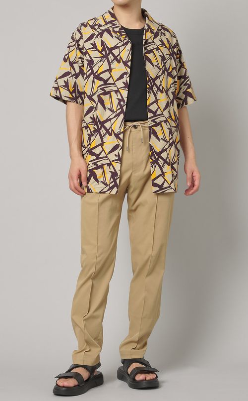 バティック柄ショートスリーブシャツ