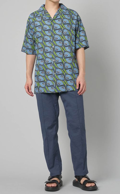 バティック柄ショートスリーブシャツ