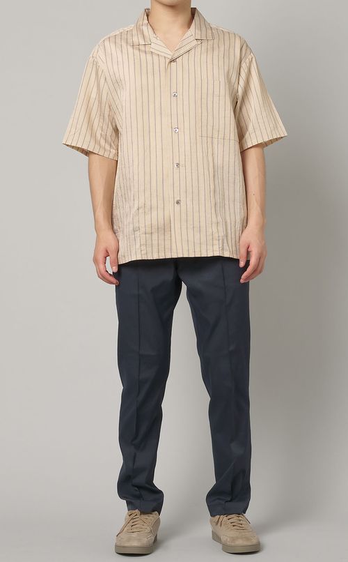 エアファインストライプオープンシャツ