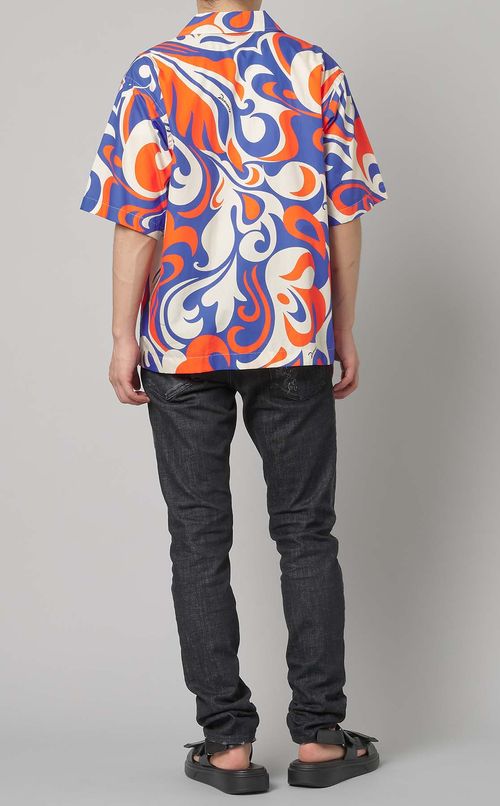 コットンプリントハワイシャツ