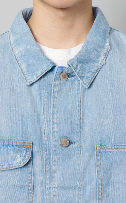 ライトデニムカバーオールジャケット