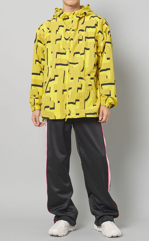 ロゴプリントナイロンパーカー