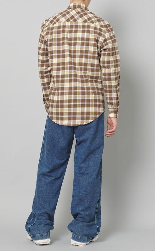 チェックネルシャツ