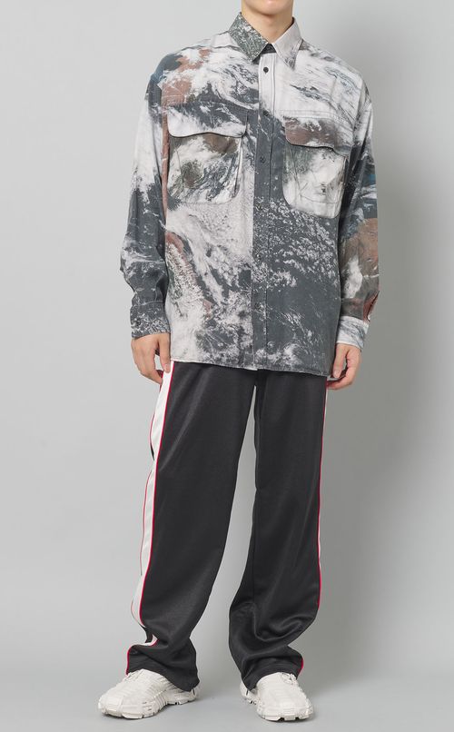 テンセルツイルプリントシャツ