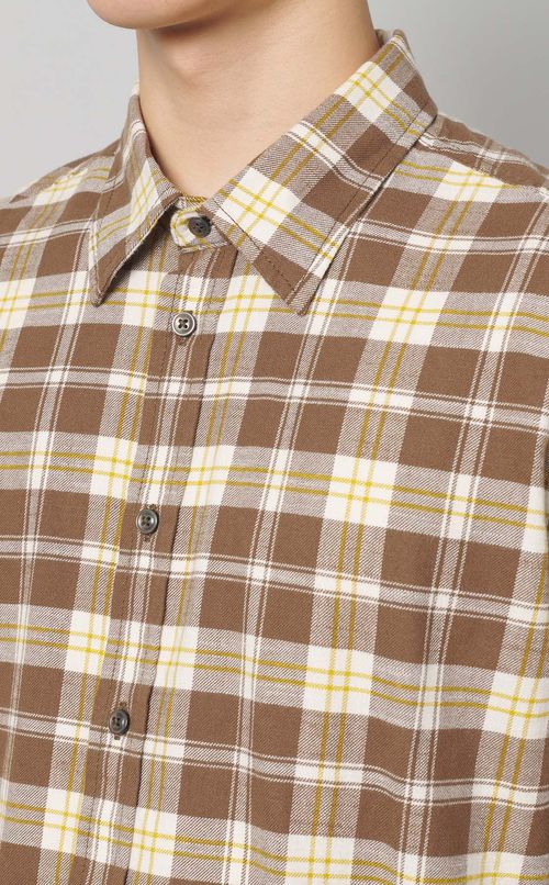 チェックネルシャツ