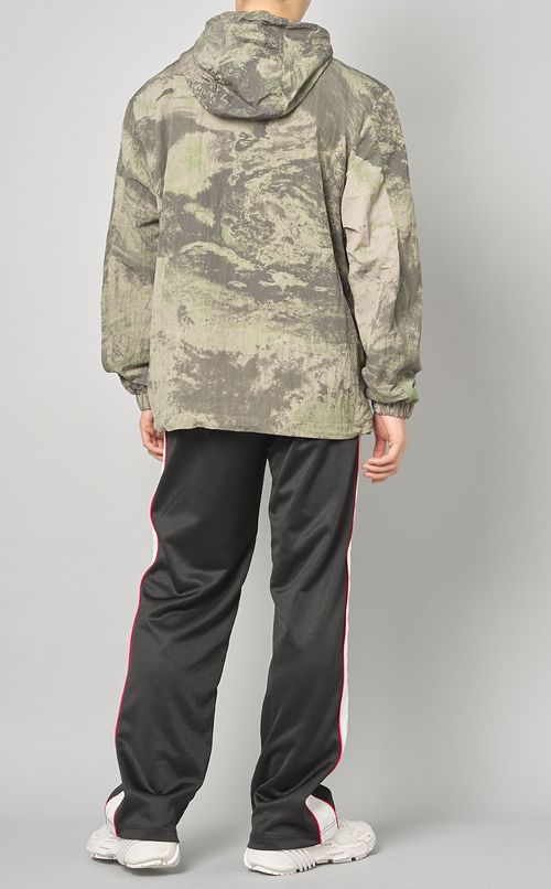 リンクルナイロンプリントパーカー