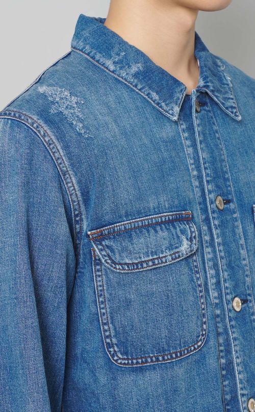 ライトデニムカバーオールジャケット