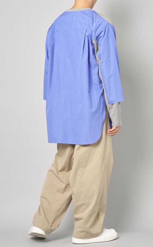 レイヤードワッフルスウェット