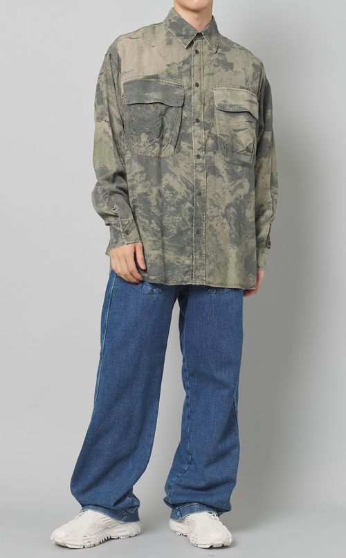 テンセルツイルプリントシャツ