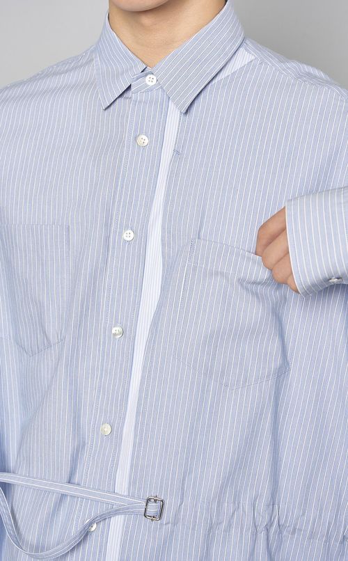 アシンメトリーベルテッドシャツ