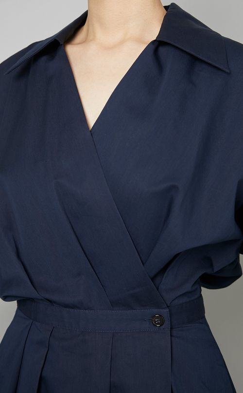 コットンカシュクールロングワンピース