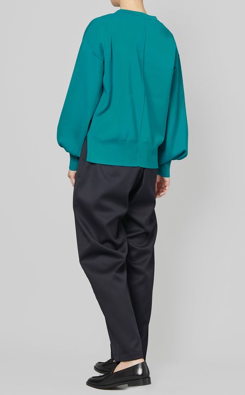 畦編みニットカーディガン