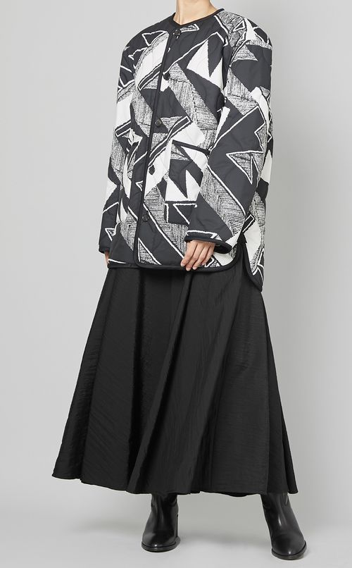 オルテガジオメトリックキルトジャケット