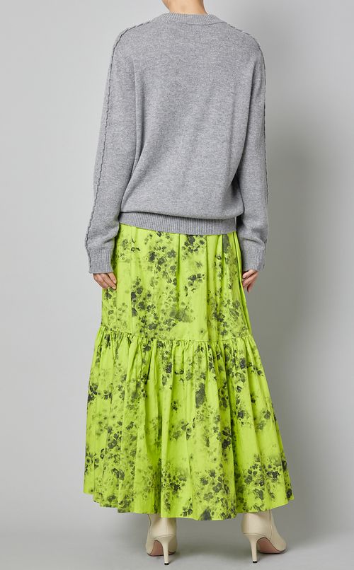 フラワープリントティアードスカート