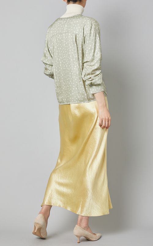 スリット入りバイアスロングスカート