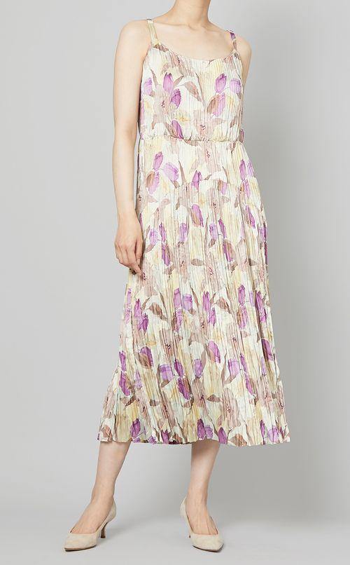 フラワープリントキャミソールワンピース