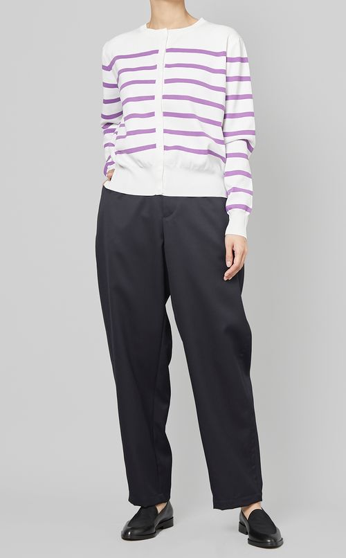 ボーダーニットカーディガン