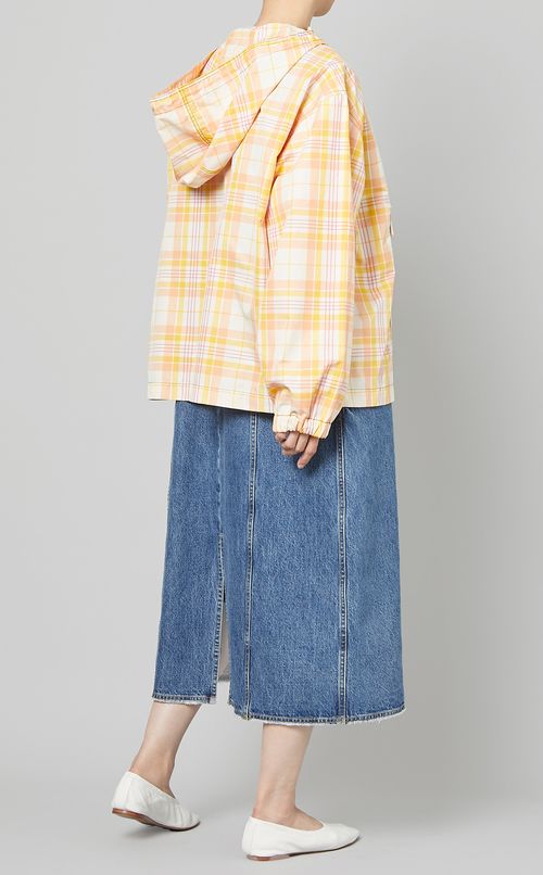 マルチチェックフーデットパーカー