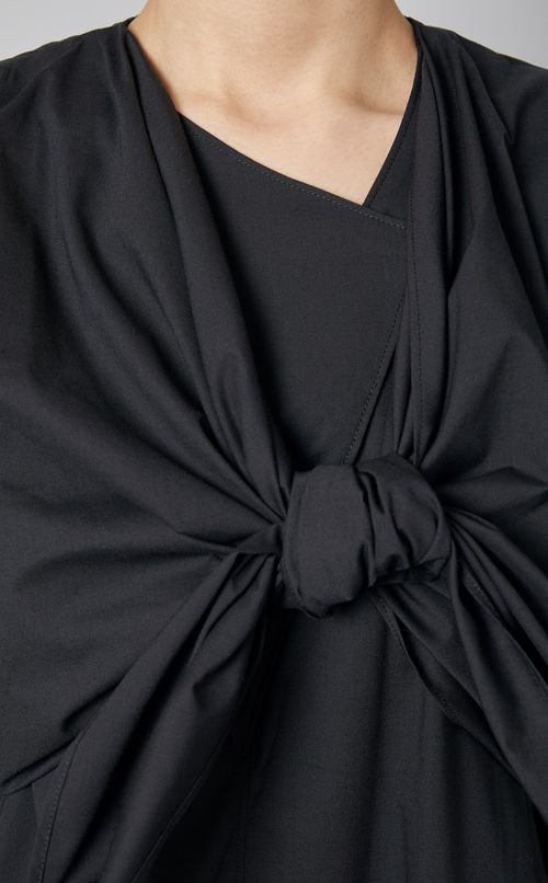 ノットハーフスリーブシャツワンピース